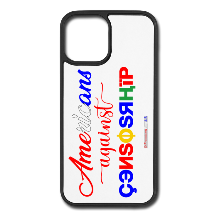 AMERICANS AGAINST CENSORSHIP - iPhone 12/12 Pro Case - white/black