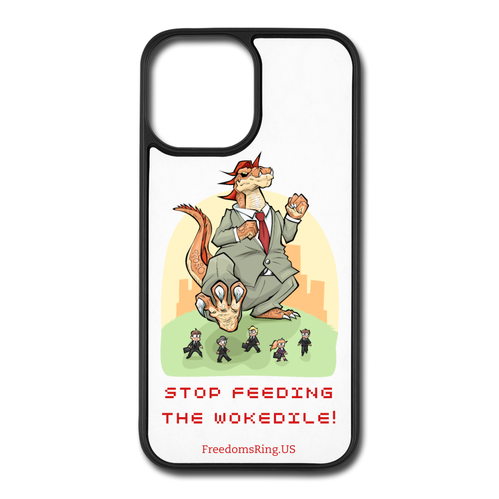 STOP FEEDING THE WOKEDILE - iPhone 12 Pro Max Case - white/black