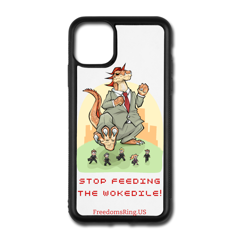 STOP FEEDING THE WOKEDILE - iPhone 11 Pro Max Case - white/black