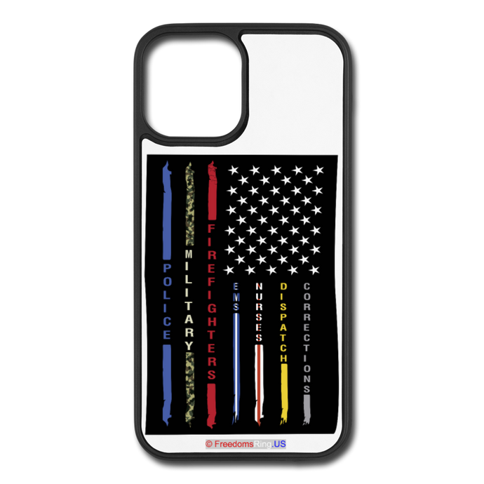 THIN LINES - iPhone 12/12 Pro Case - white/black