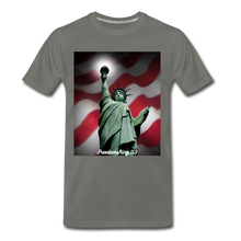 Load image into Gallery viewer, LIBERTY&#39;S LIGHT - Men&#39;s Premium T-Shirt - asphalt gray
