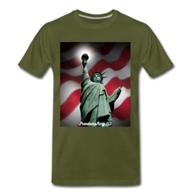 Load image into Gallery viewer, LIBERTY&#39;S LIGHT - Men&#39;s Premium T-Shirt - olive green
