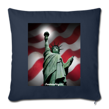 Load image into Gallery viewer, LIBERTY&#39;S LIGHT - Throw Pillow Cover 18” x 18” - navy
