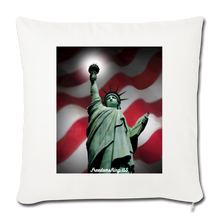 Load image into Gallery viewer, LIBERTY&#39;S LIGHT - Throw Pillow Cover 18” x 18” - natural white
