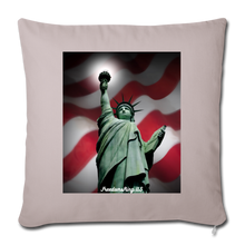 Load image into Gallery viewer, LIBERTY&#39;S LIGHT - Throw Pillow Cover 18” x 18” - light taupe
