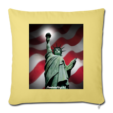 Load image into Gallery viewer, LIBERTY&#39;S LIGHT - Throw Pillow Cover 18” x 18” - washed yellow
