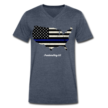 Load image into Gallery viewer, BLUE LINE USA - Men&#39;s V-Neck T-Shirt - heather navy
