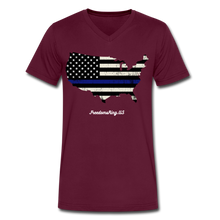 Load image into Gallery viewer, BLUE LINE USA - Men&#39;s V-Neck T-Shirt - maroon
