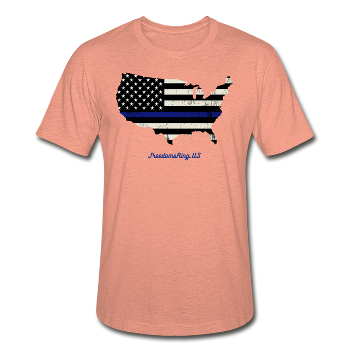 BLUE LINE USA - Unisex Heather Prism T-Shirt - heather prism sunset