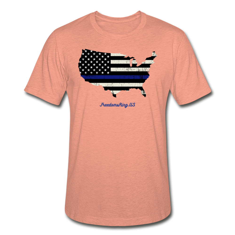 BLUE LINE USA - Unisex Heather Prism T-Shirt - heather prism sunset