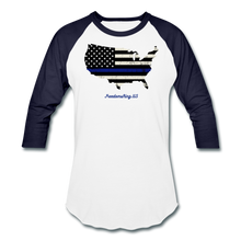 Load image into Gallery viewer, BLUE LINE USA - Baseball T-Shirt - white/navy
