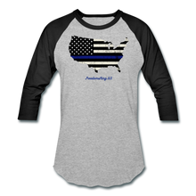 Load image into Gallery viewer, BLUE LINE USA - Baseball T-Shirt - heather gray/black
