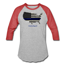 Load image into Gallery viewer, BLUE LINE USA - Baseball T-Shirt - heather gray/red
