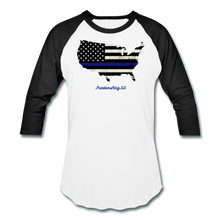 Load image into Gallery viewer, BLUE LINE USA - Baseball T-Shirt - white/black
