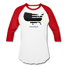 Load image into Gallery viewer, BLUE LINE USA - Baseball T-Shirt - white/red
