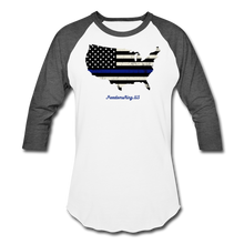 Load image into Gallery viewer, BLUE LINE USA - Baseball T-Shirt - white/charcoal
