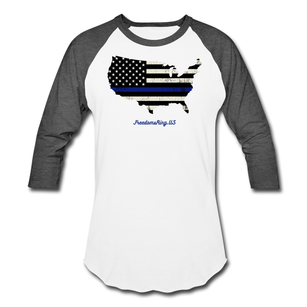 BLUE LINE USA - Baseball T-Shirt - white/charcoal