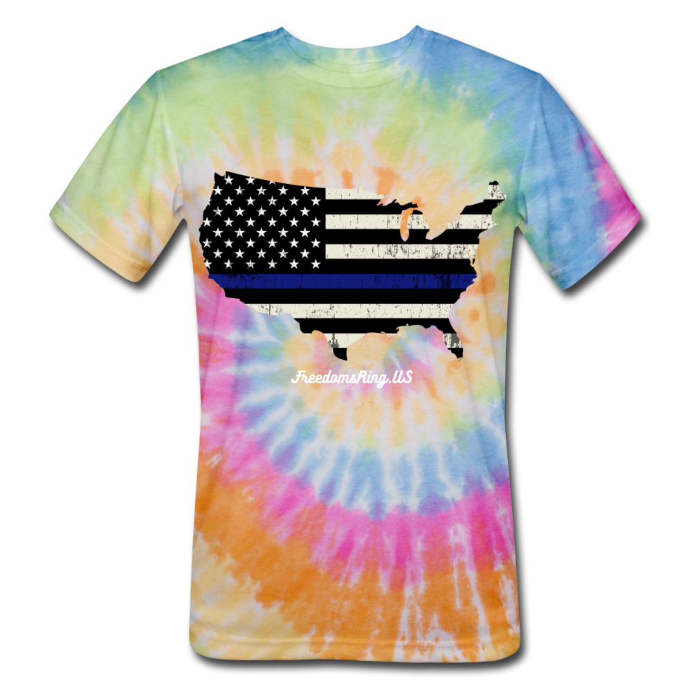 BLUE LINE USA - Unisex Tie Dye T-Shirt - rainbow