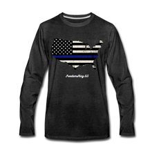 Load image into Gallery viewer, BLUE LINE USA - Men&#39;s Premium Long Sleeve T-Shirt - charcoal gray
