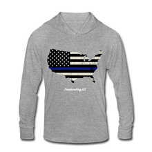 Load image into Gallery viewer, BLUE LINE USA - Unisex Tri-Blend Hoodie Shirt - heather gray
