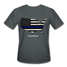 Load image into Gallery viewer, BLUE LINE USA - Men’s Moisture Wicking Performance T-Shirt - charcoal
