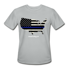 Load image into Gallery viewer, BLUE LINE USA - Men’s Moisture Wicking Performance T-Shirt - silver
