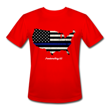 Load image into Gallery viewer, BLUE LINE USA - Men’s Moisture Wicking Performance T-Shirt - red
