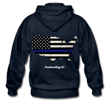 Load image into Gallery viewer, BLUE LINE USA - Gildan Heavy Blend Adult Zip Hoodie - navy
