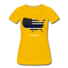 Load image into Gallery viewer, BLUE LINE USA - Women’s Premium T-Shirt - sun yellow
