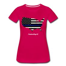 Load image into Gallery viewer, BLUE LINE USA - Women’s Premium T-Shirt - dark pink
