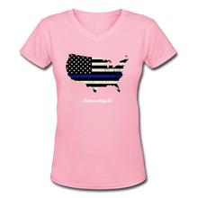 Load image into Gallery viewer, BLUE LINE USA - Women&#39;s V-Neck T-Shirt - pink
