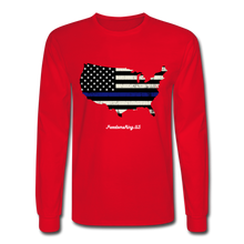 Load image into Gallery viewer, BLUE LINE USA - Men&#39;s Long Sleeve T-Shirt - red
