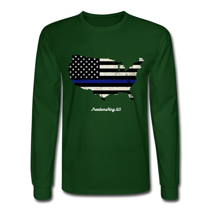 BLUE LINE USA - Men's Long Sleeve T-Shirt - forest green