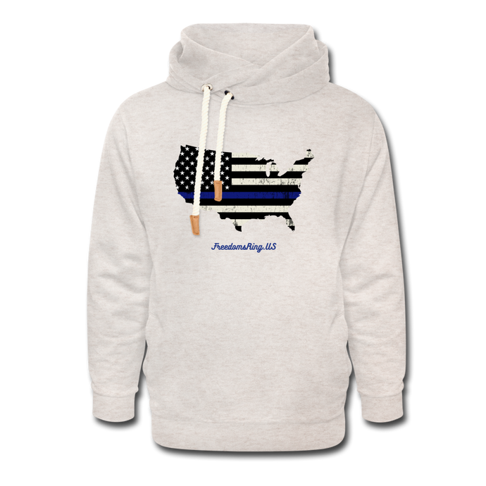 BLUE LINE USA - Shawl Collar Hoodie - heather oatmeal