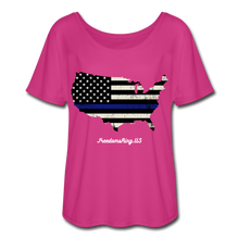 Load image into Gallery viewer, BLUE LINE USA - Women’s Flowy T-Shirt - dark pink
