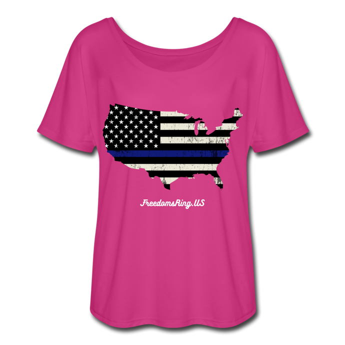 BLUE LINE USA - Women’s Flowy T-Shirt - dark pink