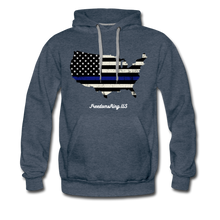 Load image into Gallery viewer, BLUE LINE USA - Men’s Premium Hoodie - heather denim
