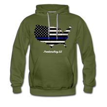 Load image into Gallery viewer, BLUE LINE USA - Men’s Premium Hoodie - olive green
