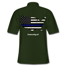 Load image into Gallery viewer, BLUE LINE USA - Men&#39;s Pique Polo Shirt - forest green
