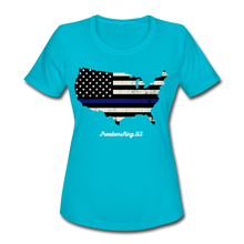 Load image into Gallery viewer, BLUE LINE USA - Women&#39;s Moisture Wicking Performance T-Shirt - turquoise
