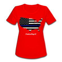 Load image into Gallery viewer, BLUE LINE USA - Women&#39;s Moisture Wicking Performance T-Shirt - red
