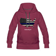 Load image into Gallery viewer, BLUE LINE USA - Women’s Premium Hoodie - burgundy
