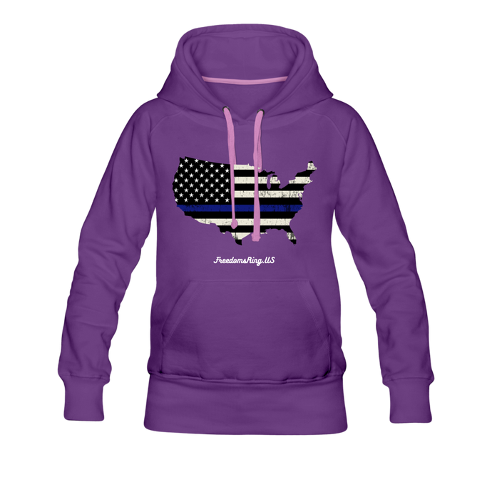 BLUE LINE USA - Women’s Premium Hoodie - purple