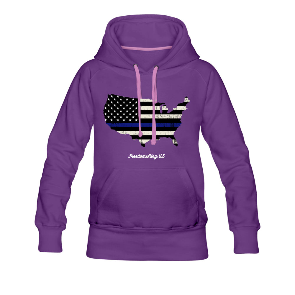 BLUE LINE USA - Women’s Premium Hoodie - purple