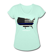 Load image into Gallery viewer, BLUE LINE USA - Women&#39;s Tri-Blend V-Neck T-Shirt - mint
