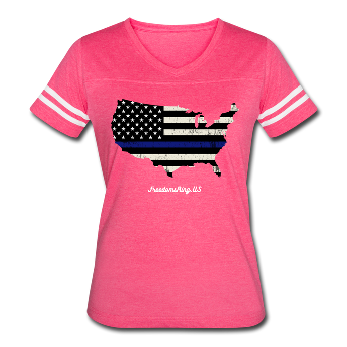 BLUE LINE USA - Women’s Vintage Sport T-Shirt - vintage pink/white