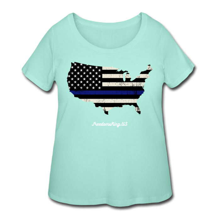 BLUE LINE USA - Women’s Curvy T-Shirt - mint