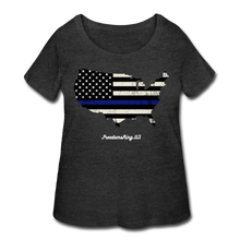 Load image into Gallery viewer, BLUE LINE USA - Women’s Curvy T-Shirt - deep heather
