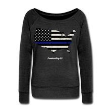 Load image into Gallery viewer, BLUE LINE USA - Women&#39;s Wideneck Sweatshirt - heather black
