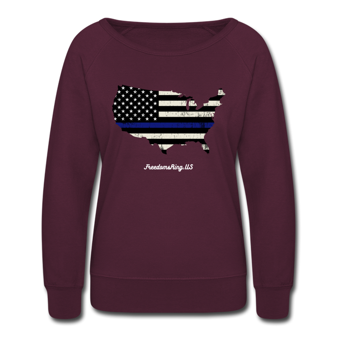 BLUE LINE USA - Women’s Crewneck Sweatshirt - plum